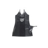 Subblime - 957537 Vestido De Cuero Con Encaje Floral Negro L/Xl |
