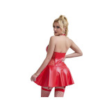 Subblime - 957728 Vestido De Cuero Con Cremallera Y Encaje Rojo S/M