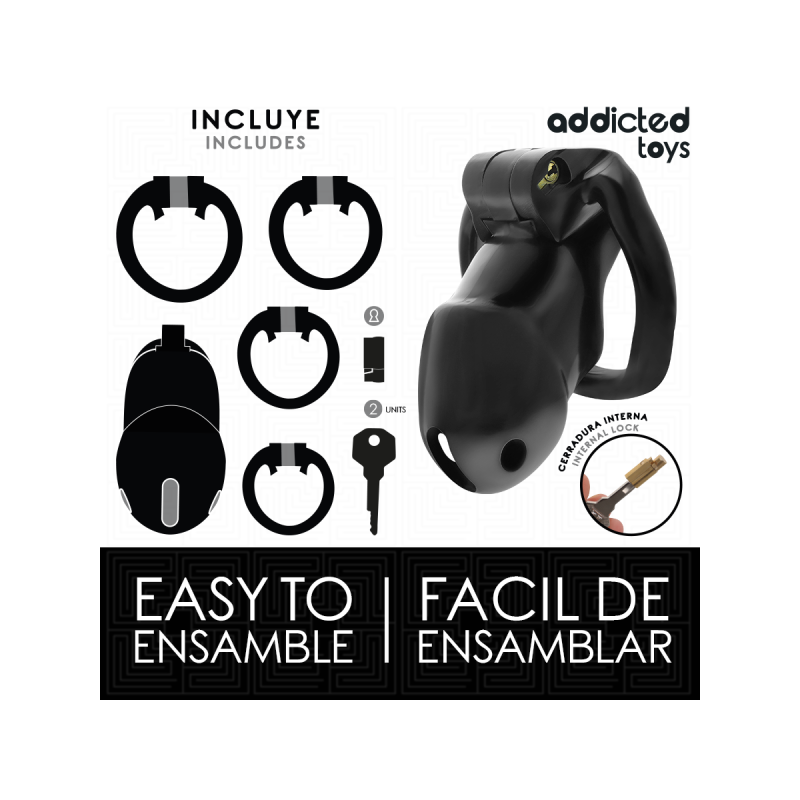 Addicted Toys Locked - Mindnight Cell Jaula Para Pene Talla M |