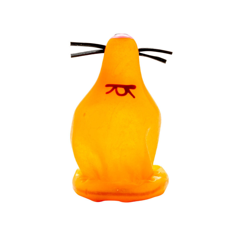 CONDOMERIE - HANDPAINTED NOVELTY CONDOMS FOX GLUED - Funny Condoms