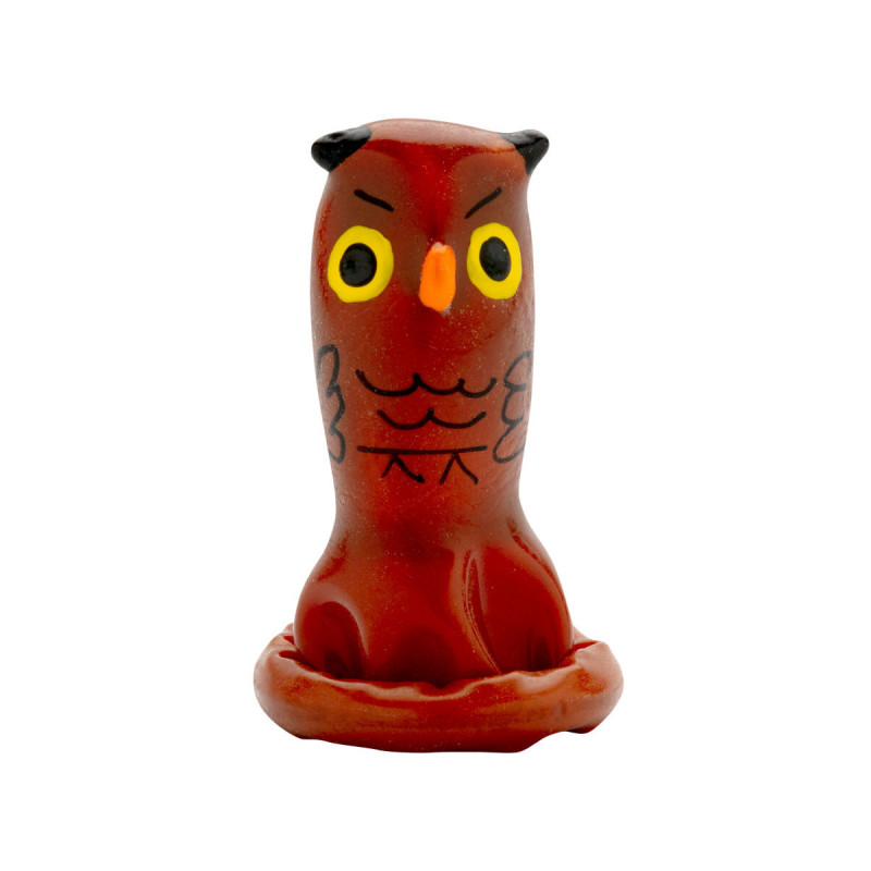 CONDOMERIE - HANDPAINTED NOVELTY CONDOMS OWL - Funny Condoms