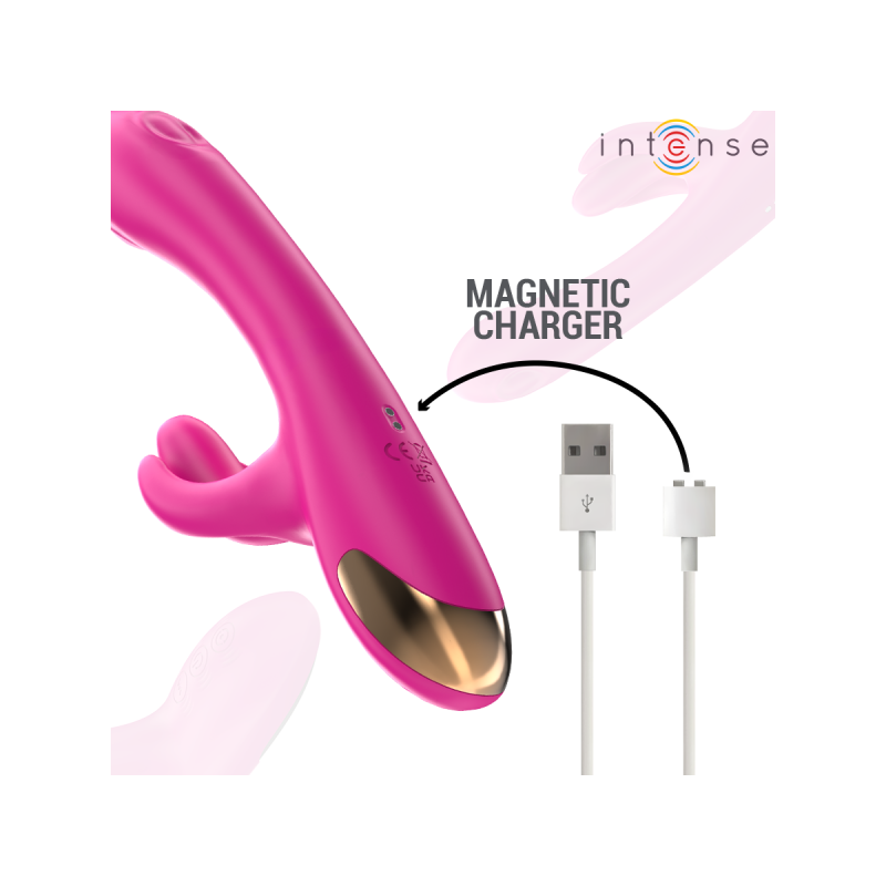Intense - Britney Vibrador Multifunción Rabbit 23 Cm Rosa | Vybes.it