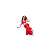 Chilirose - Cr 4857 Rotes Top - Und Hosenset, Grösse M | Vybes.it