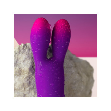 Rocks - Off - Glo - Girl Bunny Vibrador Flexible Morado | Vybes.it