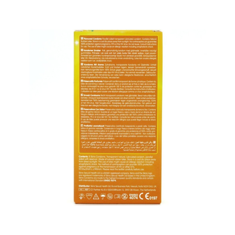 SKINS - PACK DE 8 PRÉSERVATIFS BANANE PREMIUM - Saveurs