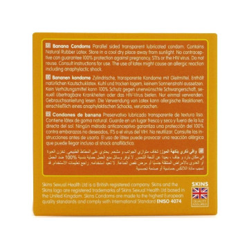 SKINS - PRESERVATIVI BANANA PREMIUM CONFEZIONE DA 4 - Profumo