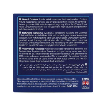 SKINS - PACK DE 4 PRÉSERVATIFS NATURELS PREMIUM - Gamme Naturelle