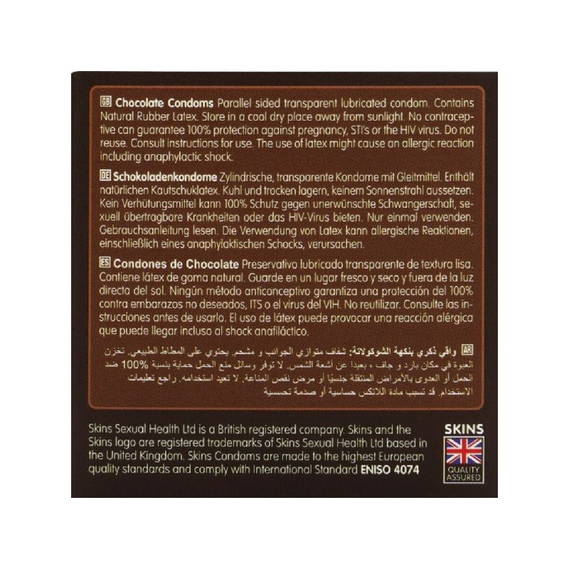SKINS - SCHOKOLADE PREMIUM-KONDOME PACKUNG 4 - Aromen | Vybes.it