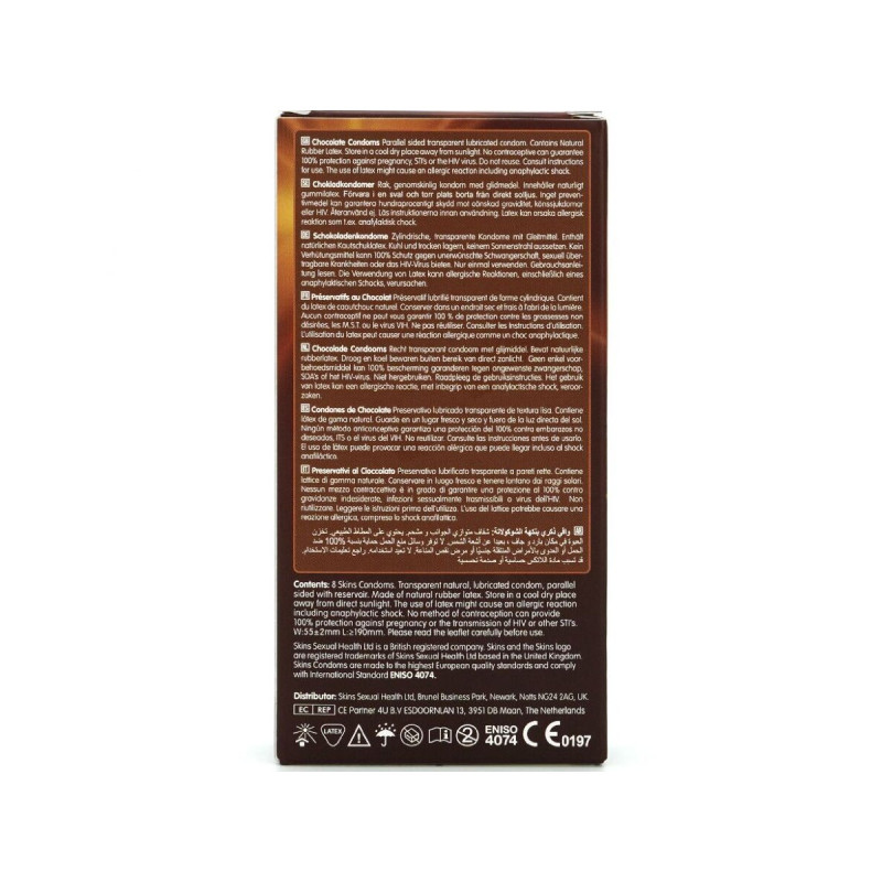 SKINS - SCHOKOLADE PREMIUM-KONDOME PACKUNG 8 - Aromen | Vybes.it