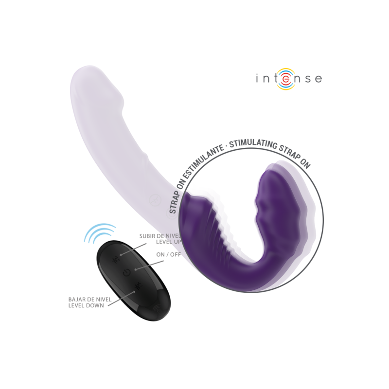 Intense - Jill Vibrador Doble 20 Cm Violeta Control Remoto |