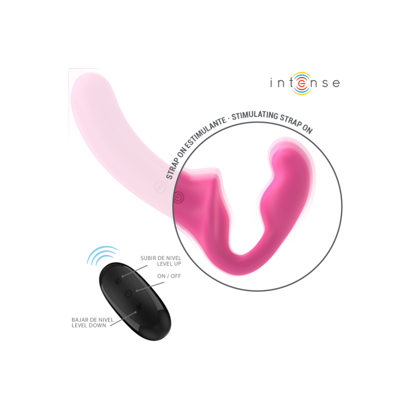 Intense - Amy Double Vibrateur 20 Cm Rose Télécommande | Vybes.it