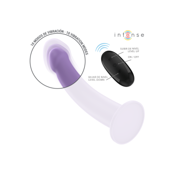 Intense - Eddie Vibrator 17,5 Cm 10 Vibrationen Lila Fernbedienung