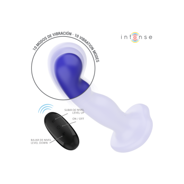 Intense - Shorty Vibrator Mit Saugnäpfen Blau Fernbedienung |