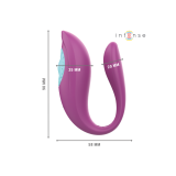 Intense - Annie Vibrateur Et Stimulateur En U Violet Télécommande |