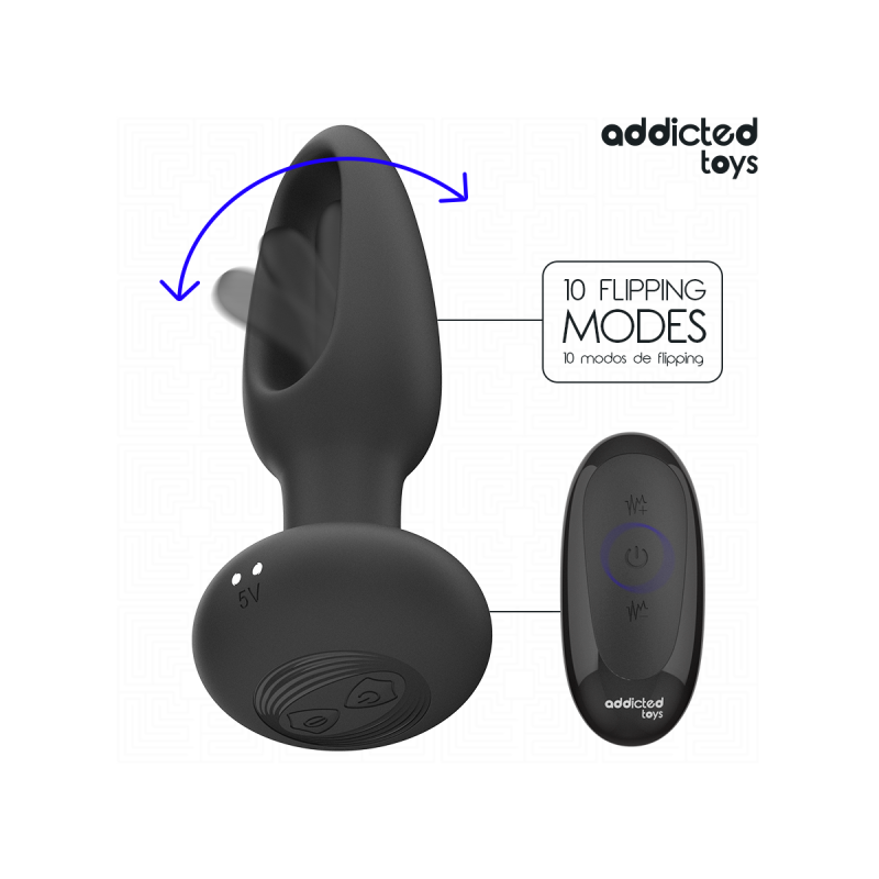 Addicted Toys - Anal Plug With Vibrating Tongue And Remote Control