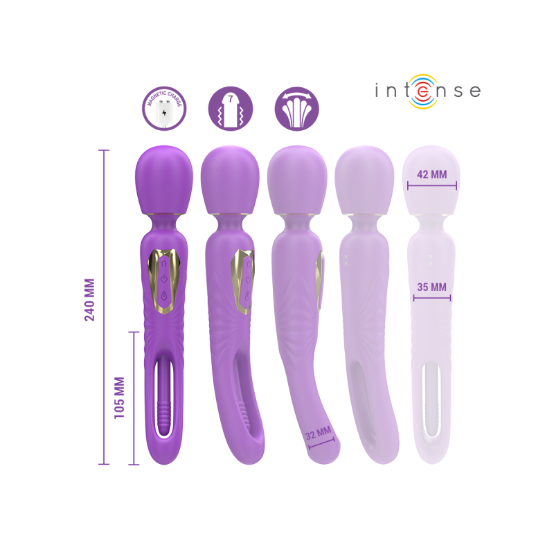 Intense - Christy Vibrador Wand Con Lengua Giratoria | Vybes.it