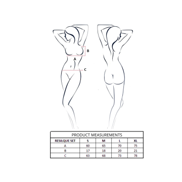 Passion - Resilque Set Sujetador + Tanga Blanco L/Xl | Vybes.it