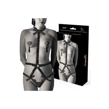 Coquette Chic Desire - Lingerie Set Con Pezoneras Deluxe | Vybes.it