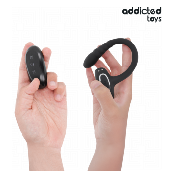 ADDICTED TOYS - ANNEAU PÉNITENTIAIRE VIBRANT POUR POINT P AVEC TÉLÉCOMMANDE