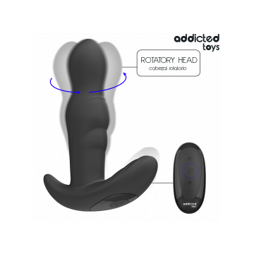 Addicted Toys - Plug Anal Vibrador Rotatorio Control Remoto |