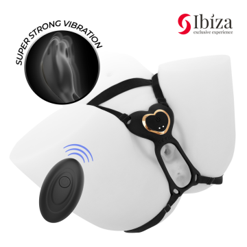 IBIZA - VIBRADOR PARA PAREJAS FORMA DE BRAGUITA CORAZÓN CONTROL REMOTO