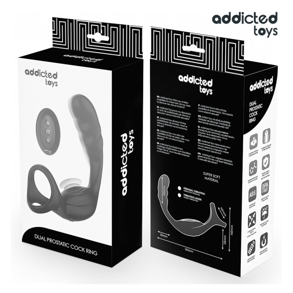 ADDICTED TOYS - ANELLO PER IL PENE PROSTATICO DOPPIO CON TELECOMANDO