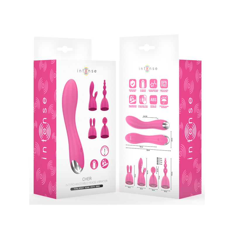 Intense - Vibratore Cher Con 20 Modalità E Testine Intercambiabili