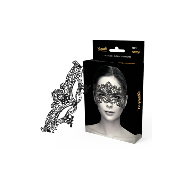 Coquette Chic Desire - Antifaz Encaje Negro Ancho | Vybes.it