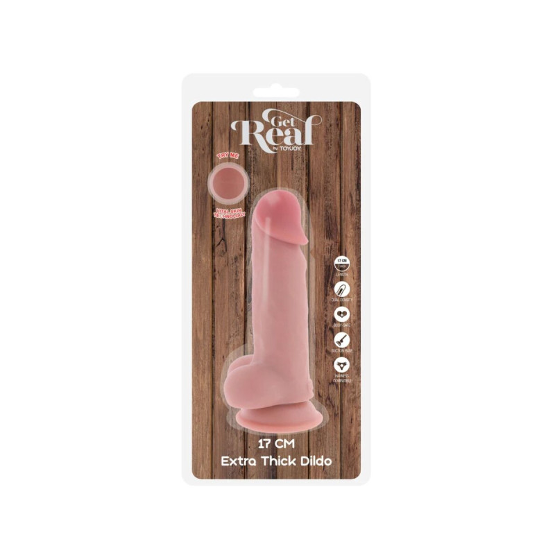 Get Real - Pénis Réaliste De Luxe Avec Testicules Extra Épais De 17
