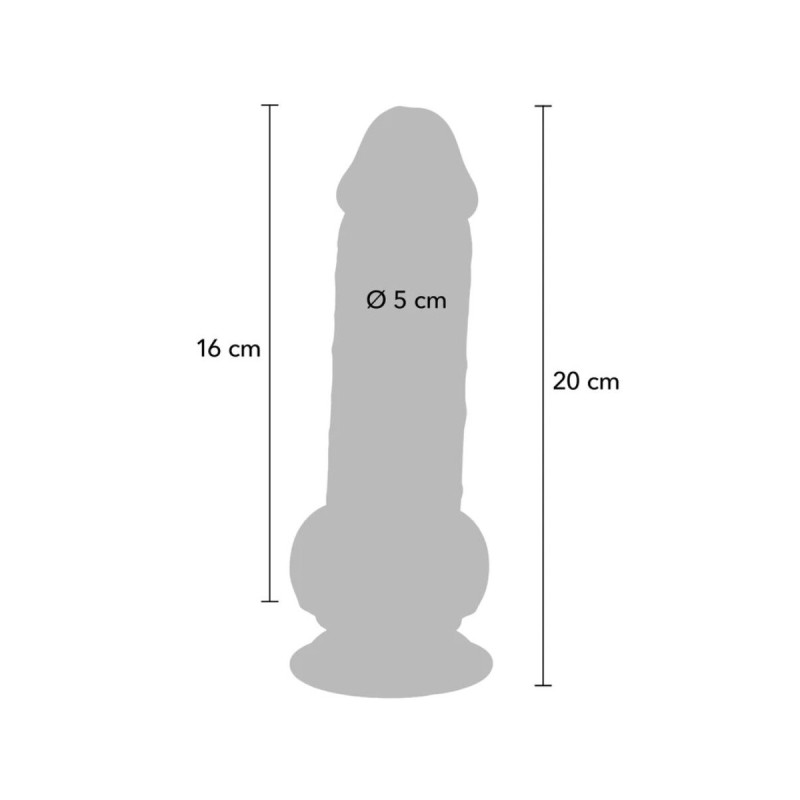 Get Real - Pene Realístico Deluxe Con Testículos Extra Grueso 20 Cm