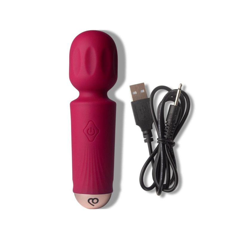 Rocks - Off - Mini Baguette Rechargeable 16 Fonctions Rouge Azalée