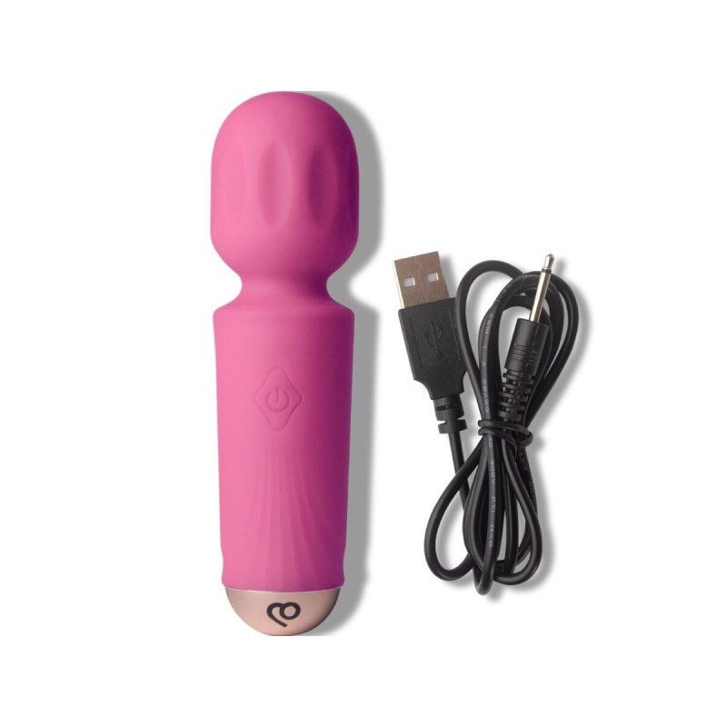Rocks - Off - Mini Wand Recargable 16 Funciones Fucsia | Vybes.it