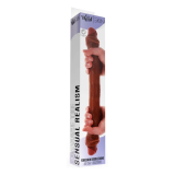 GET REAL - GODEMICHET EN SILICONE À DOUBLE EXTRÉMITÉ CARAMEL 46 CM