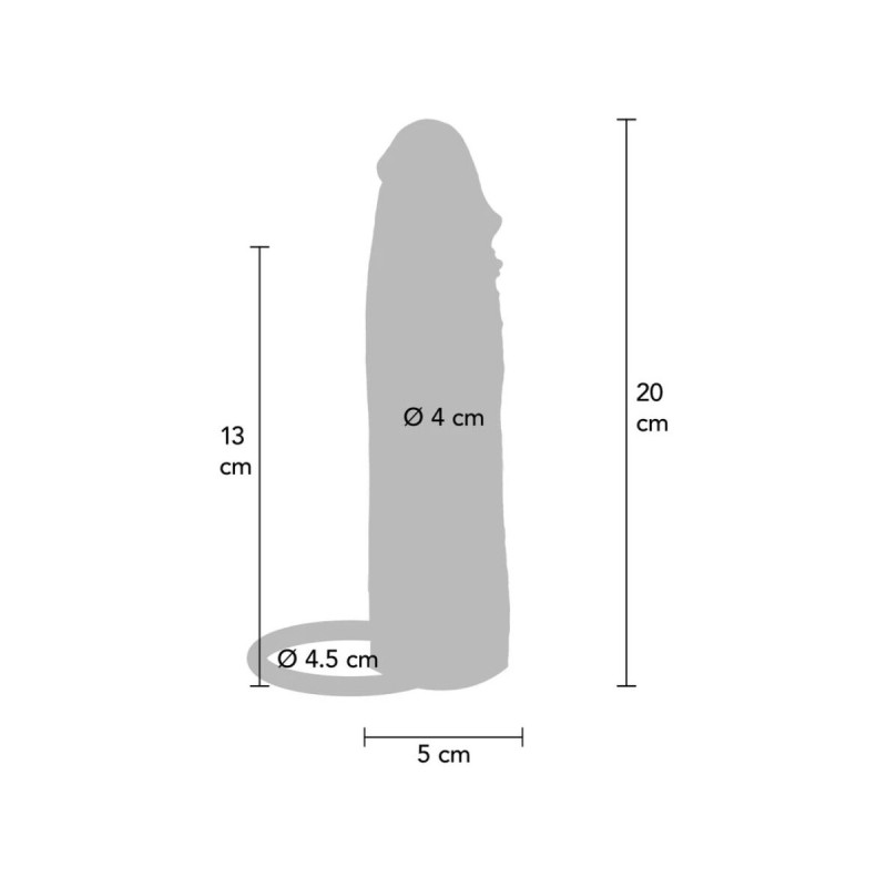 Get Real - Funda Hydrated Skin De Silicona Para Pene Caramelo 20 Cm