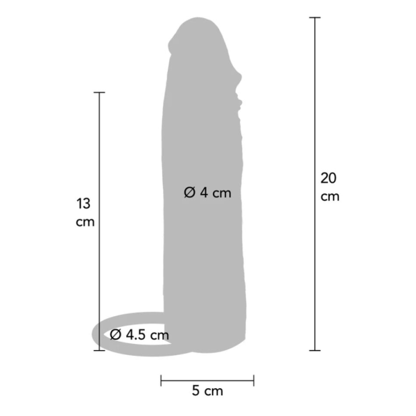 GET REAL - HYDRIERTE HAUT SILIKON-PENISHÜLLE KARAMELLN 20 CM