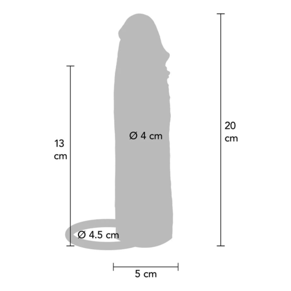 GET REAL - MANCHON PÉNIS VIBRANT EN SILICONE HYDRATANT CARAMEL 20 CM