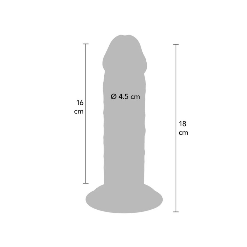 Get Real - Dildo Deluxe Dong Grueso De Doble Densidad Tpe 18 Cm |