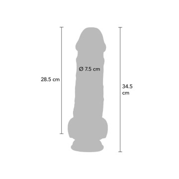 Get Real - Deluxe Realistic Penis With Testicles Extra Thick 34.5
