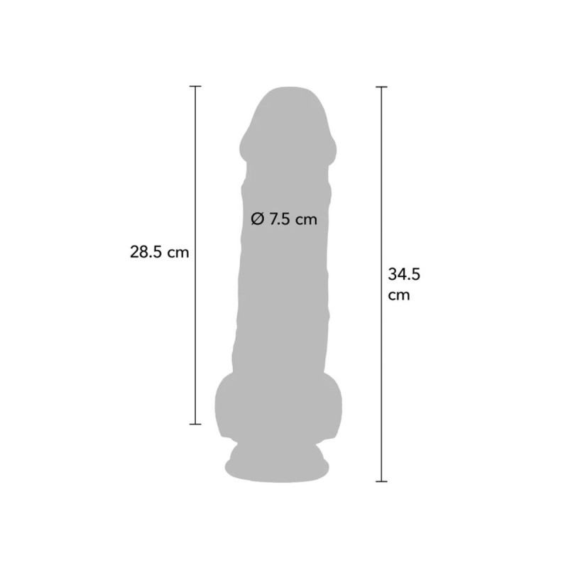 Get Real - Deluxe Realistic Penis With Testicles Extra Thick 34.5
