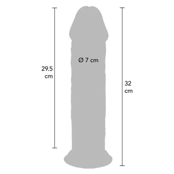 GET REAL - DONG DELUXE IN TPE A DOPPIA DENSITÀ 32 CM
