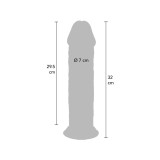 Get Real - Dildo Deluxe Dong Grueso De Doble Densidad Tpe 32 Cm |