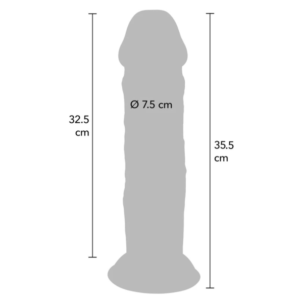 GET REAL - DELUXE THICK DOUBLE-DENSITY TPE DONG 35.5 CM