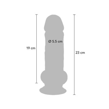 Get Real - Pene Realístico Deluxe Con Testículos Extra Grueso 23 Cm