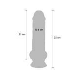 Get Real - Pénis Réaliste De Luxe Avec Testicules Extra Épais De 25