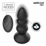 ADDICTED TOYS - PLUG ANAL ROTATIF ET VIBRANT, TÉLÉCOMMANDE AVEC LUMIÈRE LED