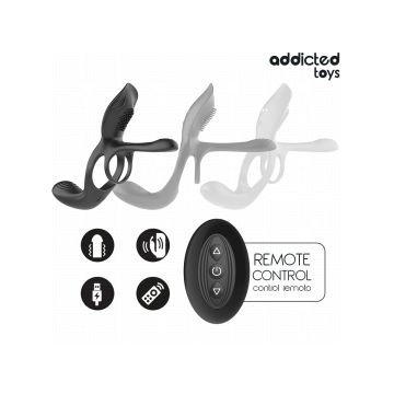 Addicted Toys - Anneau Double Pénis Avec Stimulateur Clitorial |