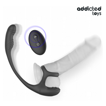 ADDICTED TOYS - ANAL PLUG WITH VIBRATION AND 360º WAVING AND TESTICLE STIMULATOR