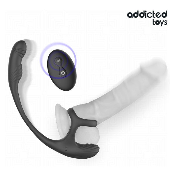 ADDICTED TOYS - ANAL PLUG WITH VIBRATION AND 360º WAVING AND TESTICLE STIMULATOR