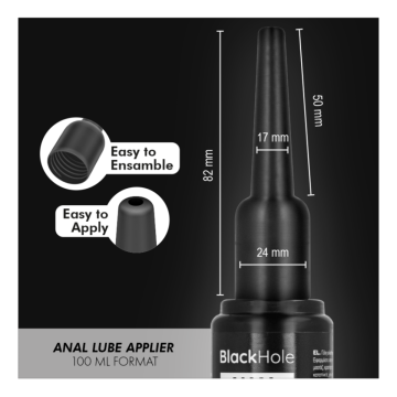 BLACK HOLE - APLICADOR DE LUBRICANTE ANAL TALLA L 100 ML