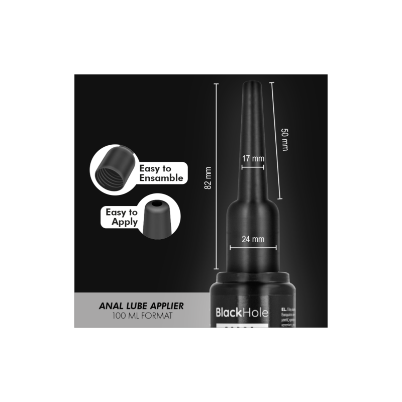 BLACK HOLE - ANAL LUBE APPLIER L SIZE 100 ML - Silicone-based